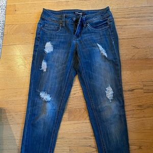 Distressed jeans